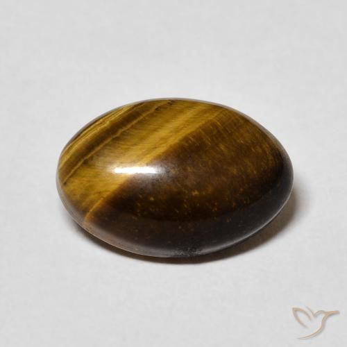 3.84ct Natural Marrom dourado Olho de Tigre, oval, Opaco