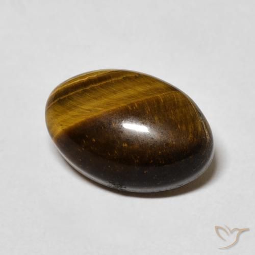 Olho de Tigre Marrom dourado Natural 3.84ct, oval, Opaco