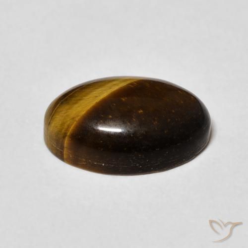 Olho de Tigre Marrom dourado Natural 3.84ct, oval, Opaco