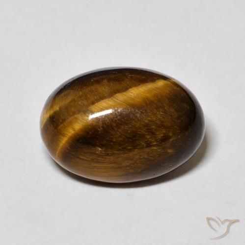 6.48ct Natural Marrom-amarelado Olho de Tigre, oval, Opaco