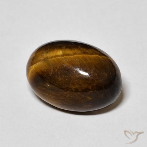 Olho de Tigre Marrom-amarelado Natural 6.48ct, oval, Opaco