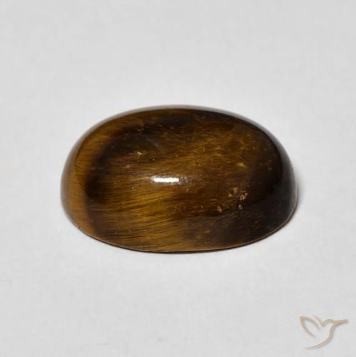 Olho de Tigre Marrom-amarelado Natural 6.48ct, oval, Opaco