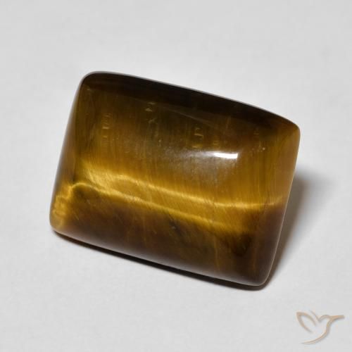 Olho de Tigre Marrom Quente Natural 14.14ct, baguete, Opaco