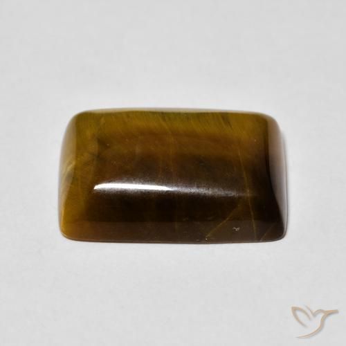 Olho de Tigre Marrom Quente Natural 14.14ct, baguete, Opaco