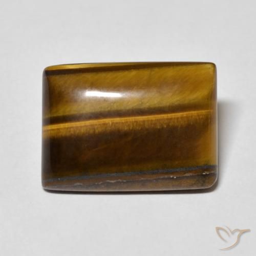 12.14ct Natural Castanho médio Olho de Tigre, baguete, Opaco