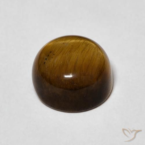 Olho de Tigre Marrom Quente Natural 2.66ct, Redondo, Opaco