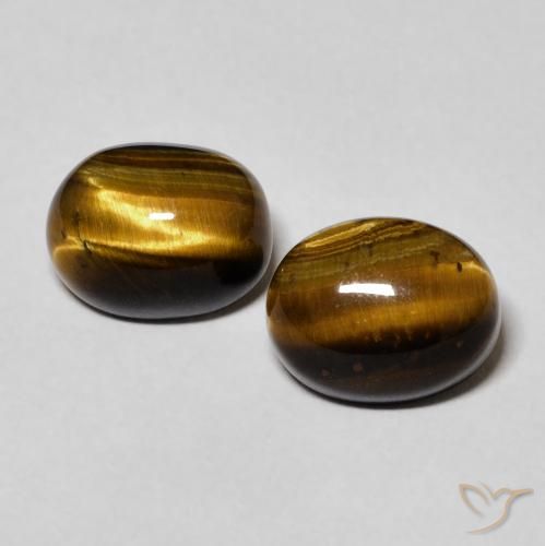 4.46ctw Natural Marrom Quente Olho de Tigre, oval, Opaco