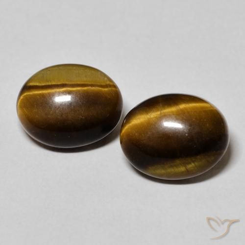 5.97ctw Natural Castanho médio Olho de Tigre, oval, Opaco