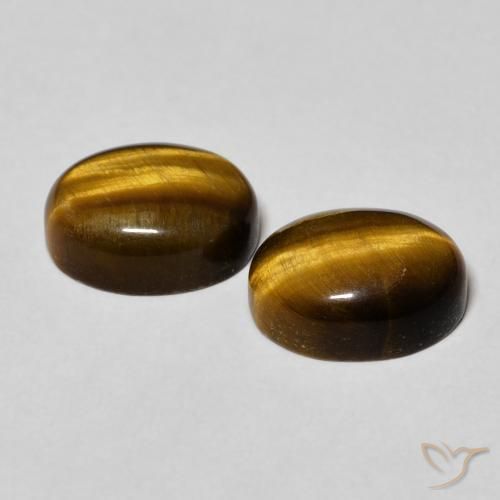Pedras preciosas de Olho de Tigre Castanho médio natural de 5.97 ct, oval, Opaco