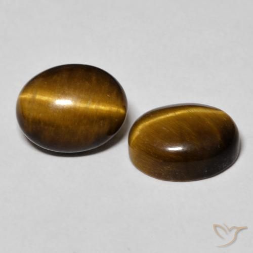 Pedras preciosas de Olho de Tigre Gingerbread Marrom natural de 6.10 ct, oval, Opaco