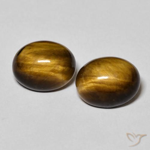 6.34ctw Natural Marrom dourado Olho de Tigre, oval, Opaco