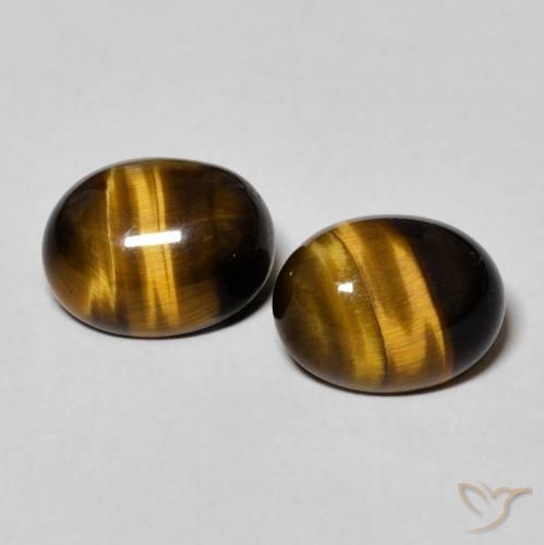 4.10ctw Natural Marrom Quente Olho de Tigre, oval, Opaco