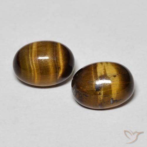 2.94ctw Natural Marrom dourado Olho de Tigre, oval, Opaco