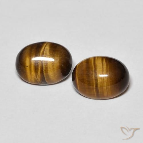 2.80ctw Natural Castanho médio Olho de Tigre, oval, Opaco