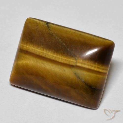 Olho de Tigre Castanho médio Natural 12.27ct, baguete, Opaco
