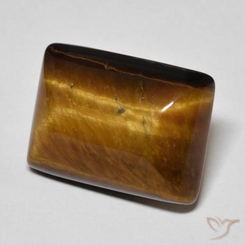 Olho de Tigre Castanho médio Natural 13.67ct, baguete, Opaco