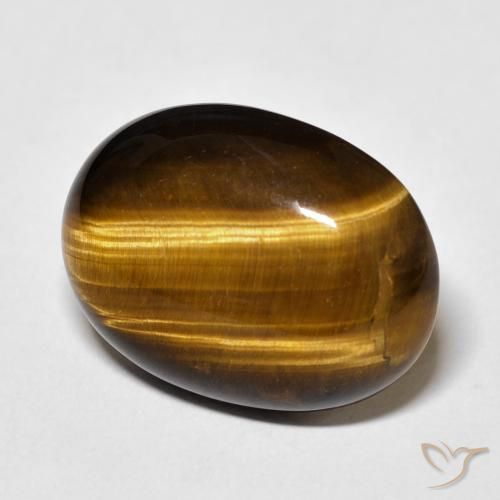 Olho de Tigre Castanho médio Natural 14.48ct, oval, Opaco