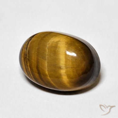 Olho de Tigre Marrom-amarelado Natural 7.84ct, oval, Opaco