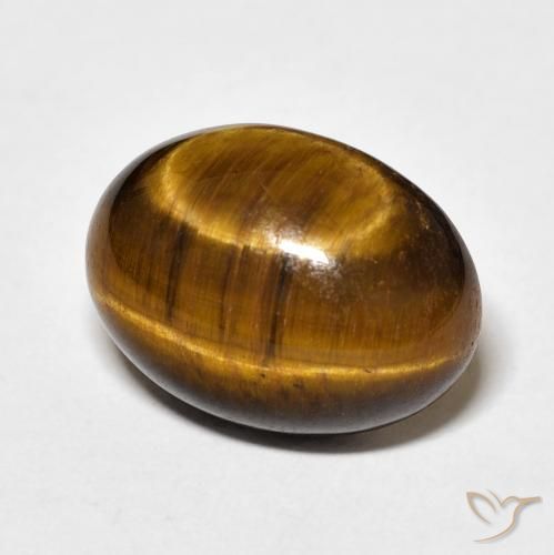 Olho de Tigre Castanho médio Natural 9.88ct, oval, Opaco