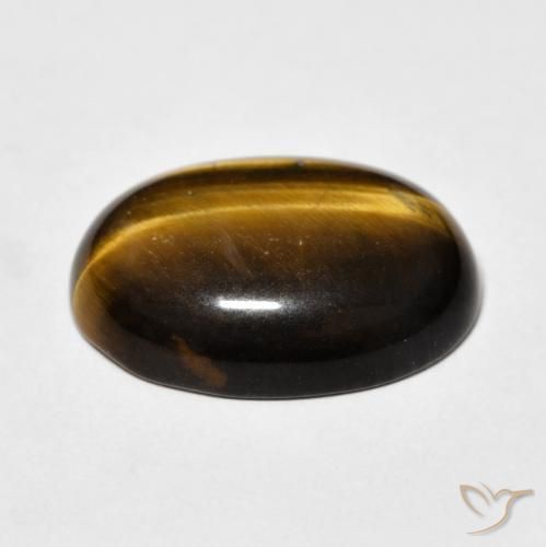 Olho de Tigre Medium Dark-Brown Natural 14.75ct, oval, Opaco