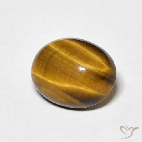 Olho de Tigre Castanho médio Natural 3.51ct, oval, Opaco