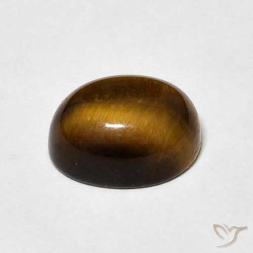 Olho de Tigre Castanho médio Natural 3.51ct, oval, Opaco