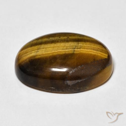 Olho de Tigre Marrom Quente Natural 22.45ct, oval, Opaco