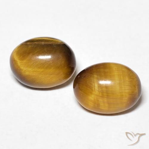 2.93ctw Natural Marrom Quente Olho de Tigre, oval, Opaco