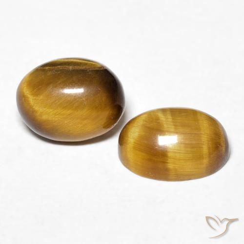 Pedras preciosas de Olho de Tigre Marrom Quente natural de 2.93 ct, oval, Opaco