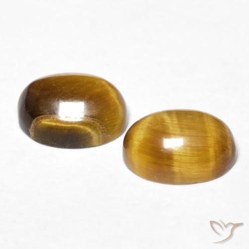 Pedras preciosas de Olho de Tigre Marrom Quente natural de 2.93 ct, oval, Opaco