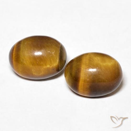 2.64ctw Natural Marrom dourado Olho de Tigre, oval, Opaco