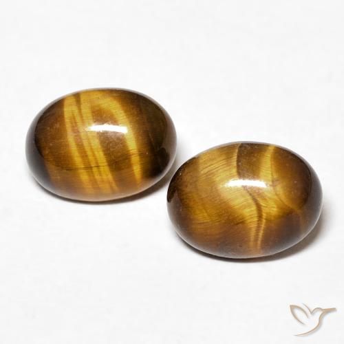 2.45ctw Natural Marrom Quente Olho de Tigre, oval, Opaco