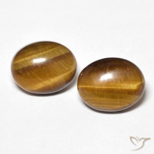 5.65ctw Natural Castanho médio Olho de Tigre, oval, Opaco