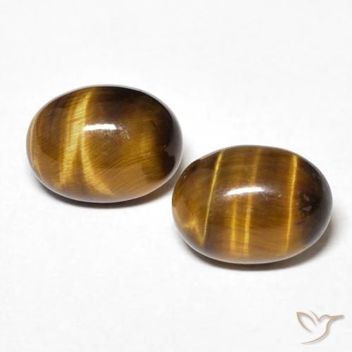 2.70ctw Natural Marrom Quente Olho de Tigre, oval, Opaco