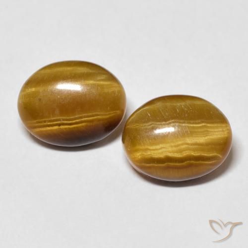 6.08ctw Natural Marrom Quente Olho de Tigre, oval, Opaco
