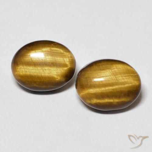 6.38ctw Natural Marrom dourado Olho de Tigre, oval, Opaco