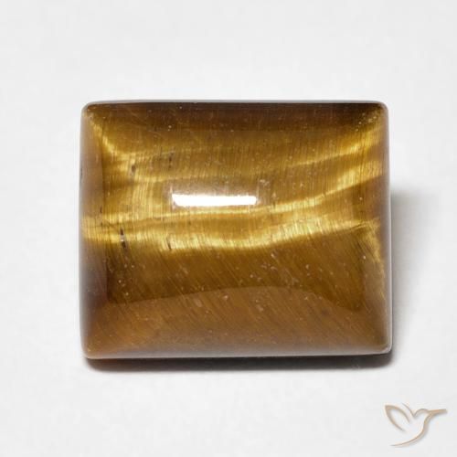 6.28ct Natural Castanho médio Olho de Tigre, baguete, Opaco