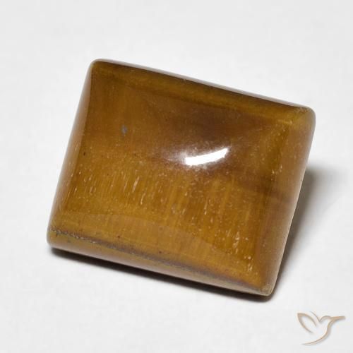 Olho de Tigre Marrom-amarelado Natural 6.15ct, baguete, Opaco