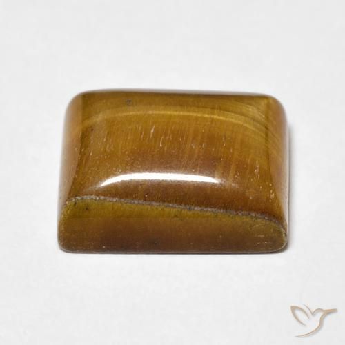 Olho de Tigre Marrom-amarelado Natural 6.15ct, baguete, Opaco
