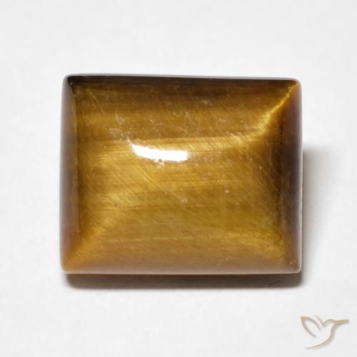 6.18ct Natural Castanho médio Olho de Tigre, baguete, Opaco