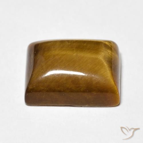 Olho de Tigre Castanho médio Natural 6.12ct, baguete, Opaco
