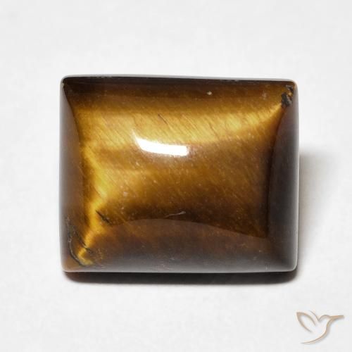 6.13ct Natural Castanho médio Olho de Tigre, baguete, Opaco