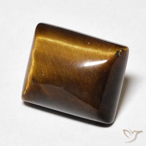 Olho de Tigre Castanho médio Natural 6.13ct, baguete, Opaco