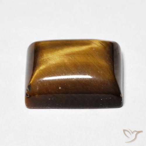Olho de Tigre Castanho médio Natural 6.13ct, baguete, Opaco