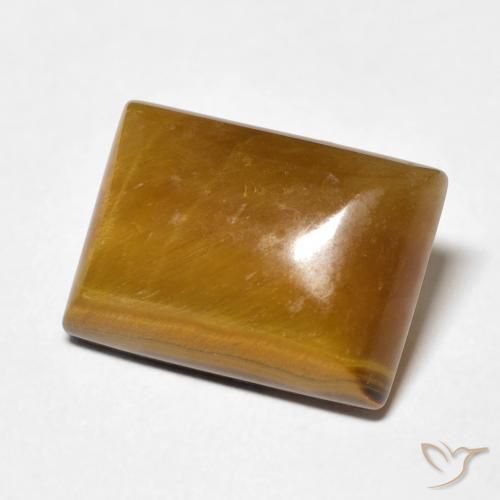 Olho de Tigre Marrom dourado Natural 7.19ct, baguete, Opaco