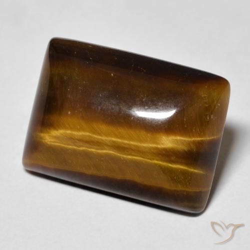 Olho de Tigre Gingerbread Marrom Natural 12.74ct, baguete, Opaco