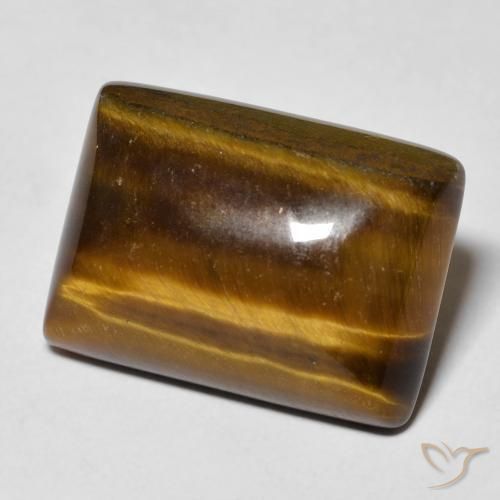 Olho de Tigre Gingerbread Marrom Natural 13.54ct, baguete, Opaco