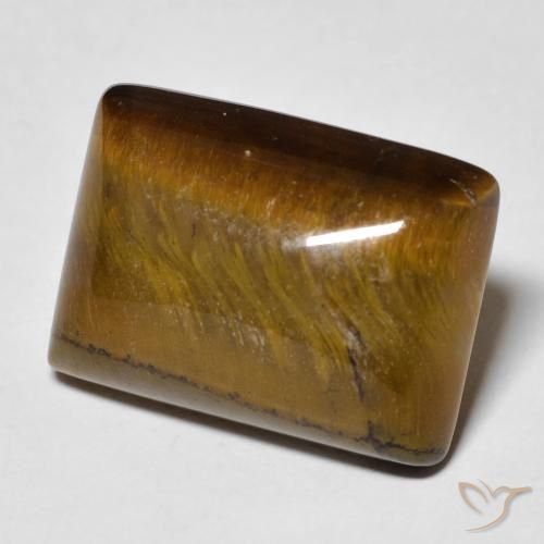 Olho de Tigre Marrom Quente Natural 13.99ct, baguete, Opaco