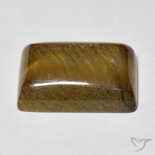 Olho de Tigre Marrom Quente Natural 13.99ct, baguete, Opaco