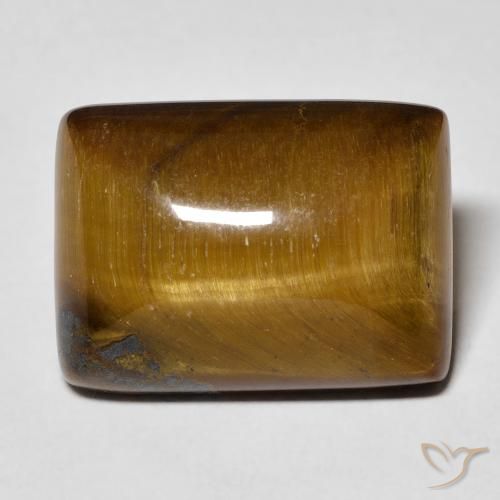 14.24ct Natural Gingerbread Marrom Olho de Tigre, baguete, Opaco